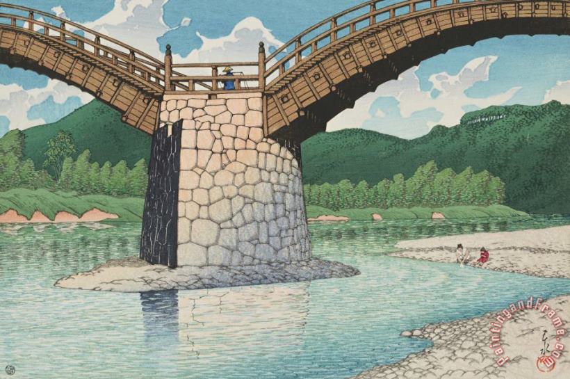 Kawase Hasui The Kintai Bridge (suwo Kintaibashi), From The Series Souvenirs of Travels, Third Series (tabi Miyage, Dai San Shu) Art Painting