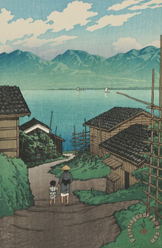 Kawase Hasui View of Lake Kamo, Sado (sado Kamo Mura), From The Series Souvenirs of Travels, Second Series (tabi Miyage, Dai Ni Shu) Art Print