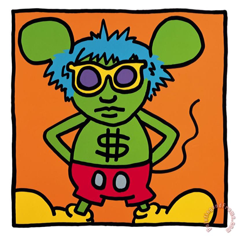 Keith Haring Andy Mouse II 1985 Art Print