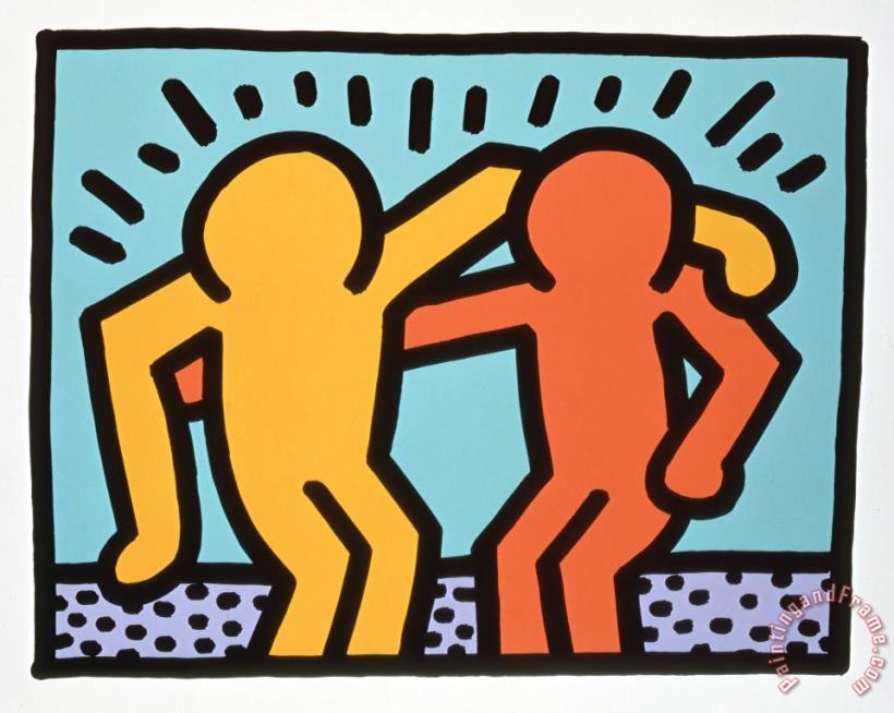 Keith Haring Best Buddies 1990 Art Print