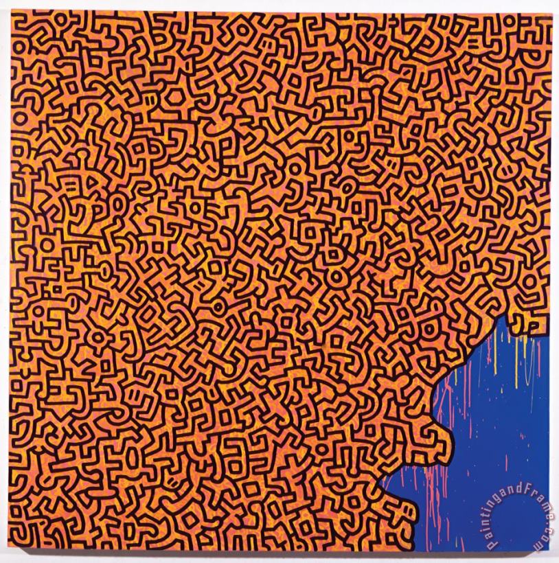 Brazil, 1989 painting - Keith Haring Brazil, 1989 Art Print