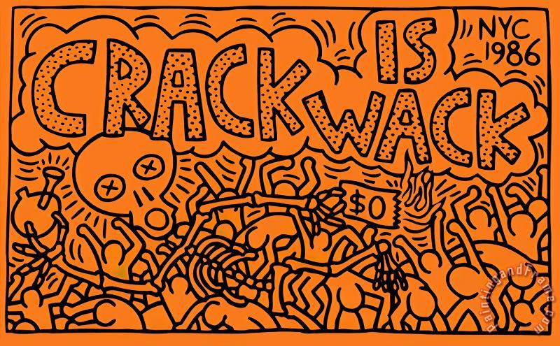 Keith Haring Crack Is Wack Art Painting