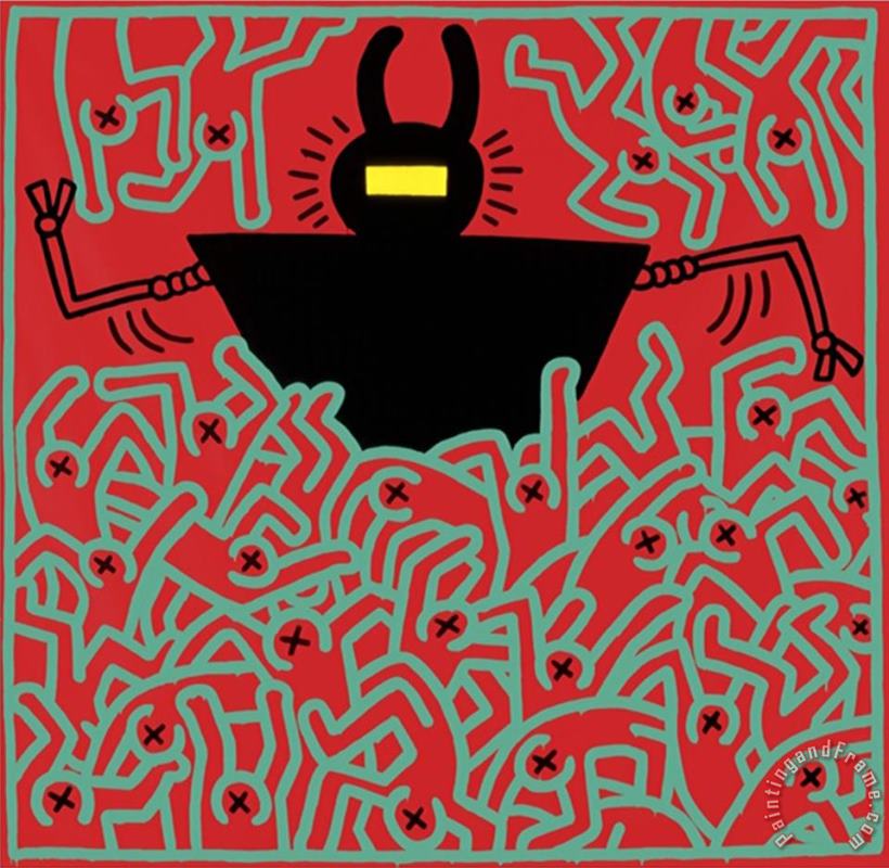 Untitled 1983 painting - Keith Haring Untitled 1983 Art Print