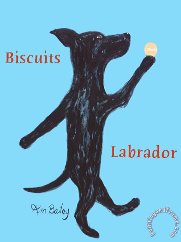 Ken Bailey Biscuits Labrador Art Print