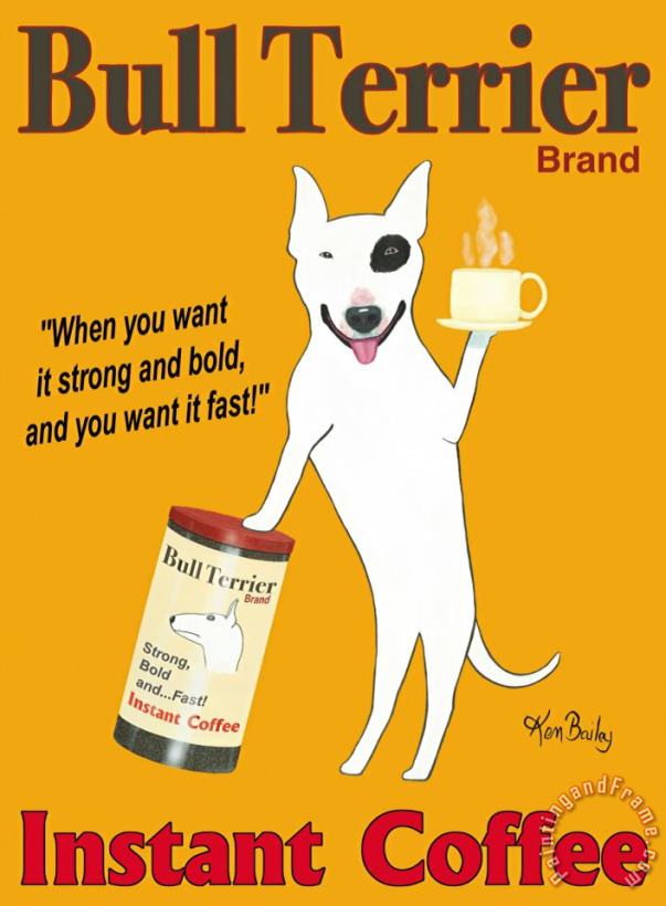 Ken Bailey Bull Terrier Brand Art Painting
