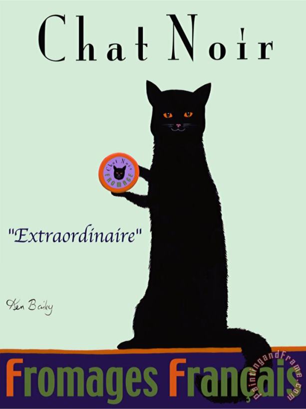 Ken Bailey Chat Noir Black Cat Art Print Ken Bailey Chat Noir Black Cat Art Print