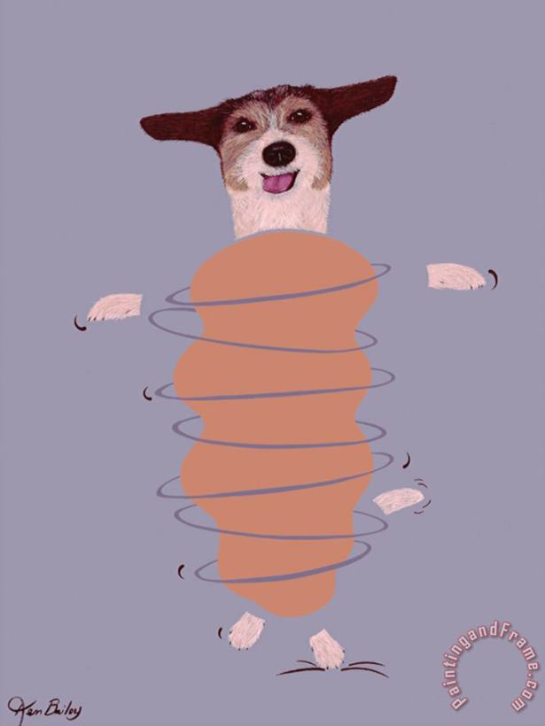 Ken Bailey Jack Russell Do You Want to Go for a Walk Art Print