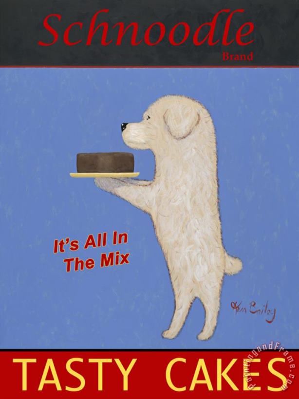 Ken Bailey Schnoodle Tasty Cakes Art Print