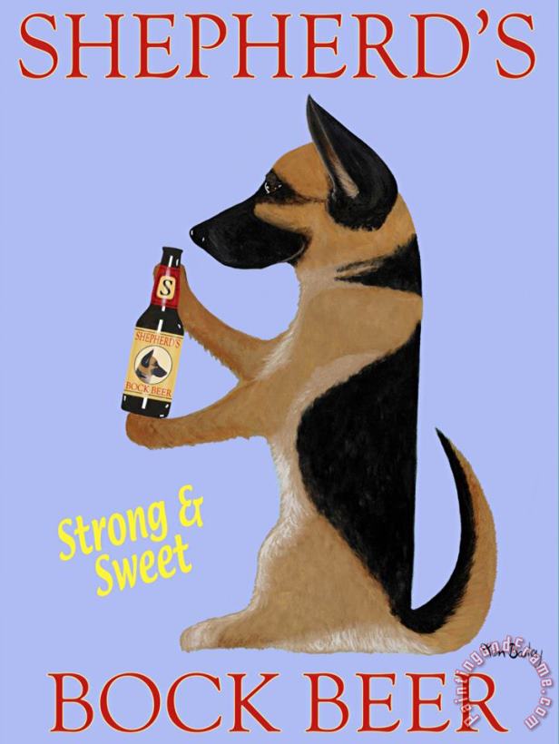 Shepherd S Bock Beer painting - Ken Bailey Shepherd S Bock Beer Art Print