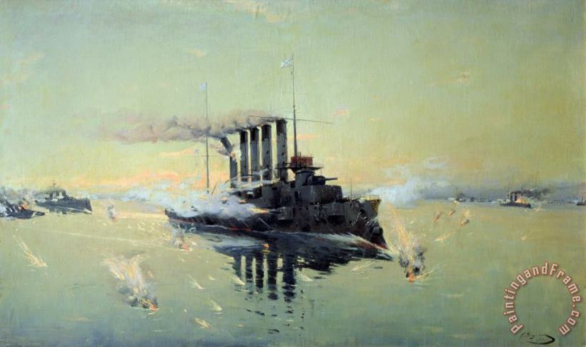 Konstantin Veshchilov Fighting on July in the Yellow Sea Art Print
