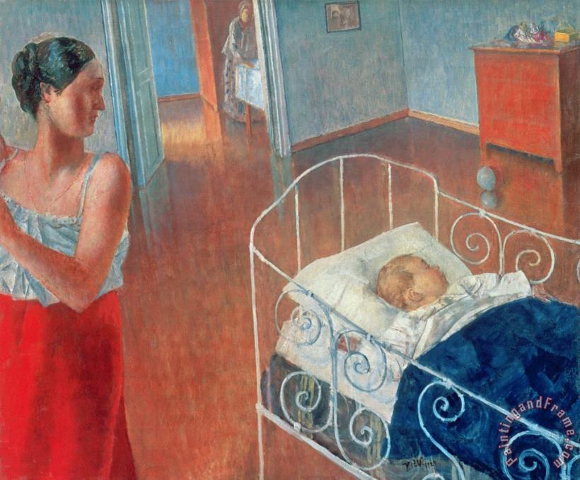 Kuzma Sergeevich Petrov-Vodkin Sleeping Child Art Painting