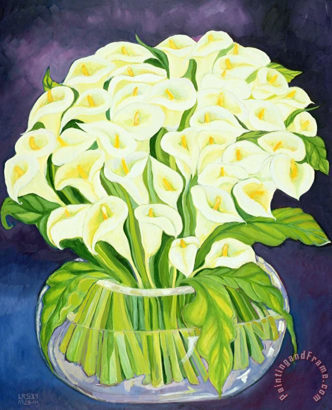 Calla Lilies painting - Laila Shawa Calla Lilies Art Print