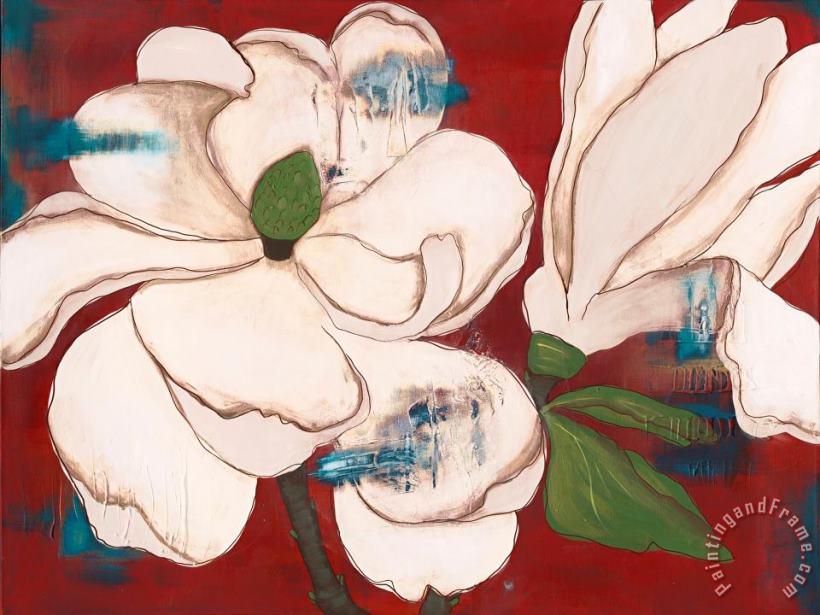 Laura Gunn Red Magnolia Art Print