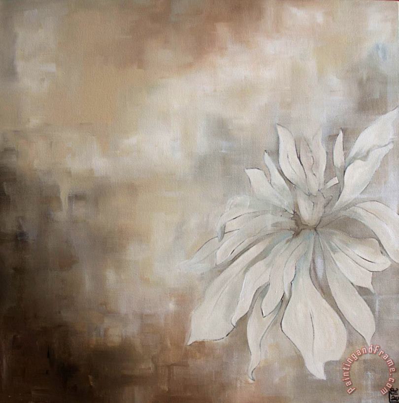 White Flowers II painting - laurie maitland White Flowers II Art Print