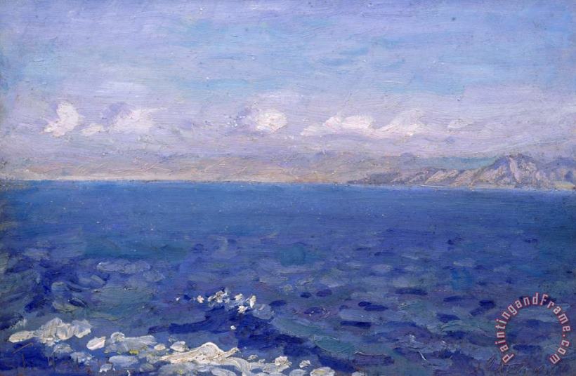 The Albanian Sea painting - Laurits Regner Tuxen The Albanian Sea Art Print