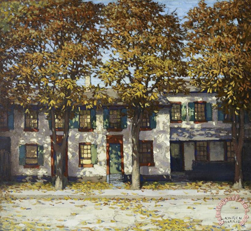 Houses, Richmond Street painting - Lawren Stewart Harris Houses, Richmond Street Art Print