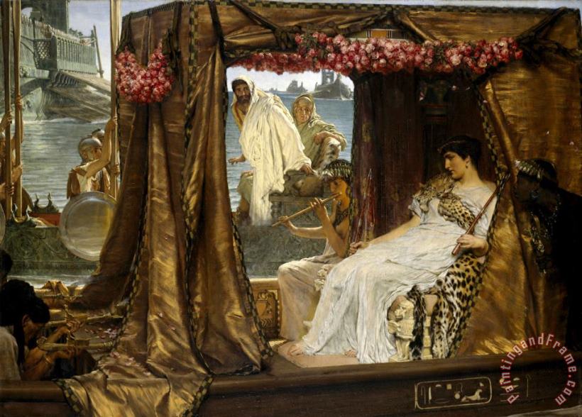 The Meeting of Anthony And Cleopatra, 41 B.c. painting - Lawrence Alma-Tadema The Meeting of Anthony And Cleopatra, 41 B.c. Art Print