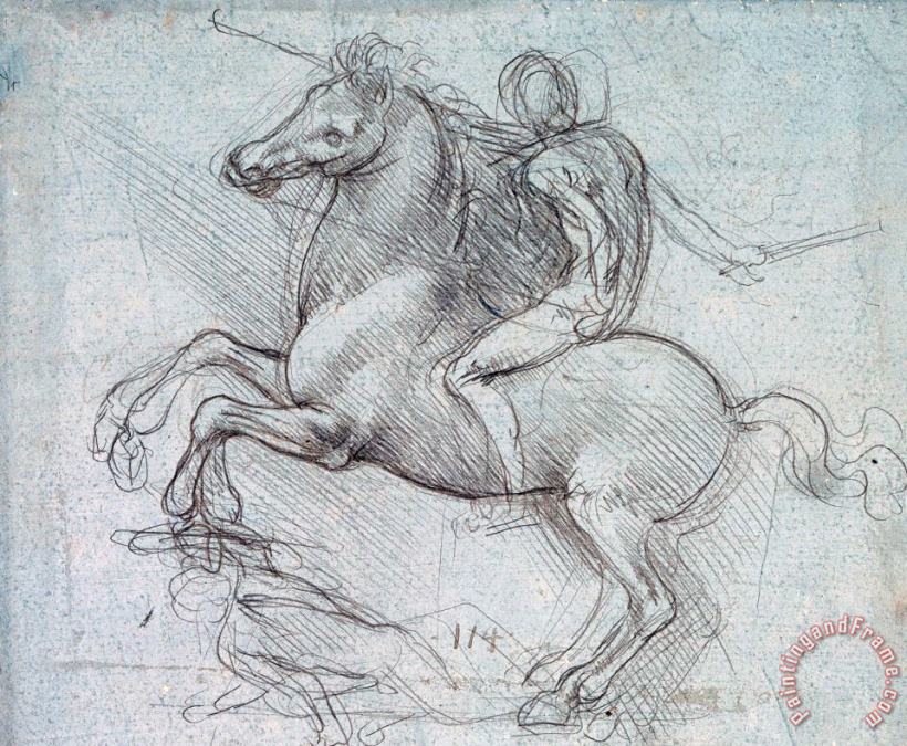 Leonardo da Vinci Leonardo Study For Equestrian Monument Art Painting