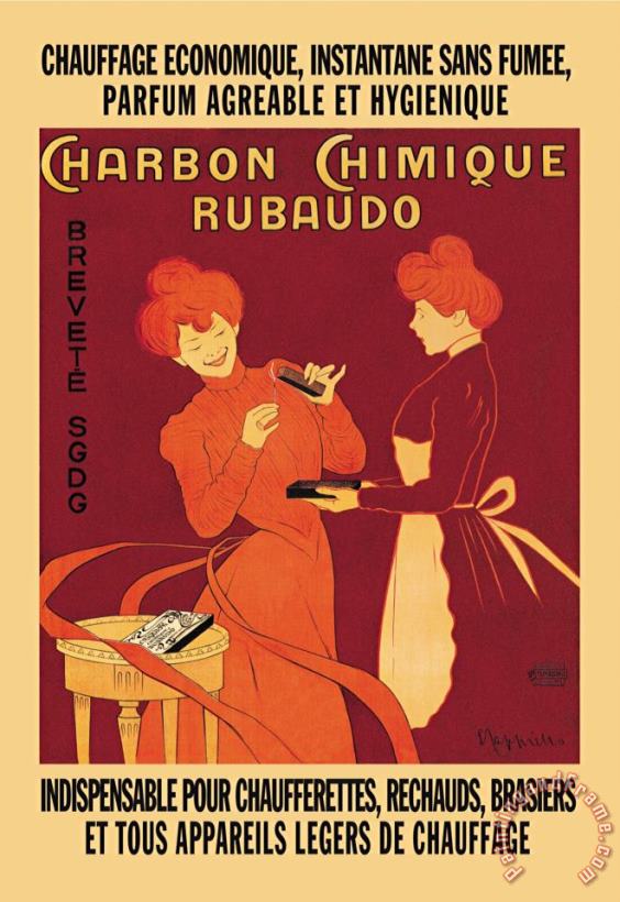 Charbon Chimique Rubaudo painting - Leonetto Cappiello Charbon Chimique Rubaudo Art Print