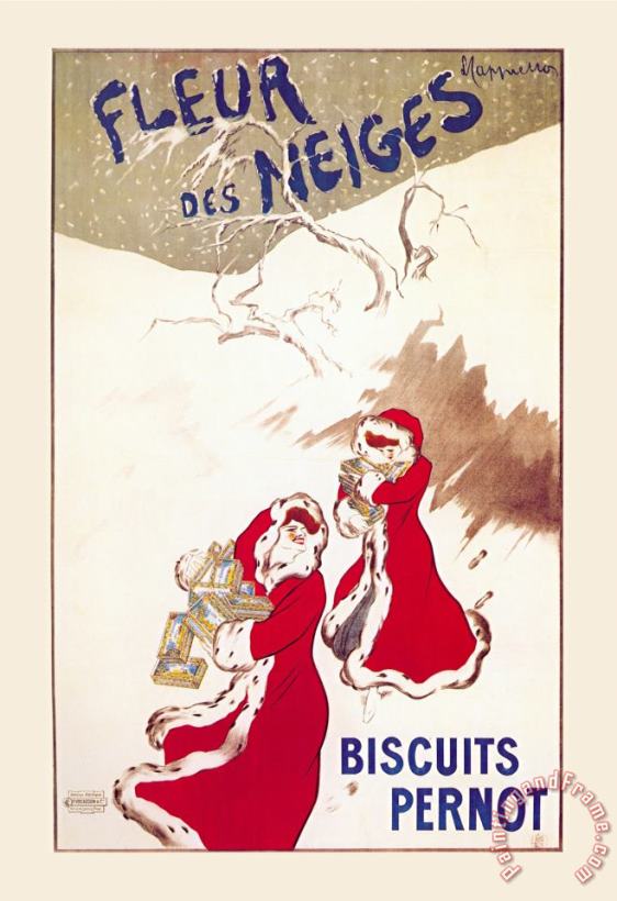 Fleur Des Neiges Biscuits Pernot painting - Leonetto Cappiello Fleur Des Neiges Biscuits Pernot Art Print