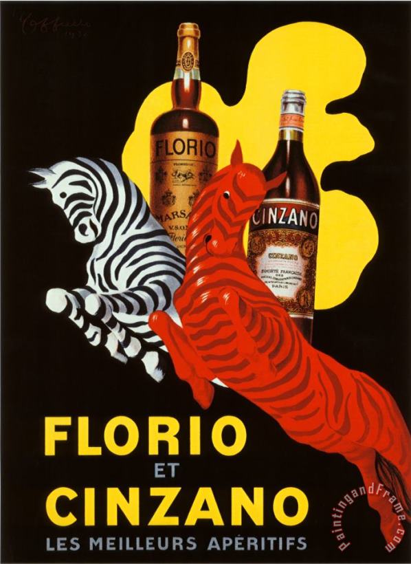 Florio Et Cinzano Apertifs painting - Leonetto Cappiello Florio Et Cinzano Apertifs Art Print