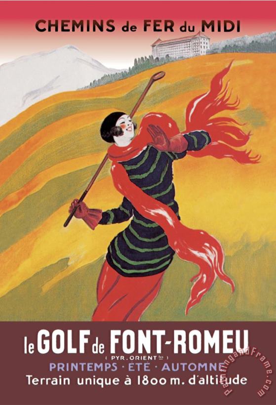 Le Golf De Fon Romeu painting - Leonetto Cappiello Le Golf De Fon Romeu Art Print