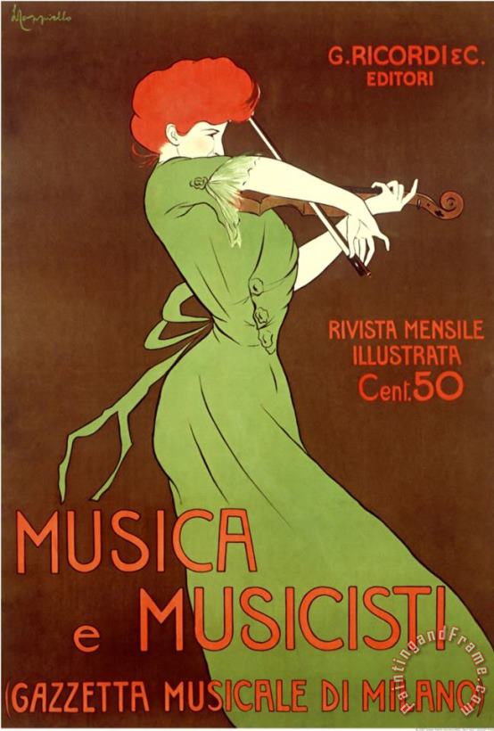 Musica E Musicisti painting - Leonetto Cappiello Musica E Musicisti Art Print