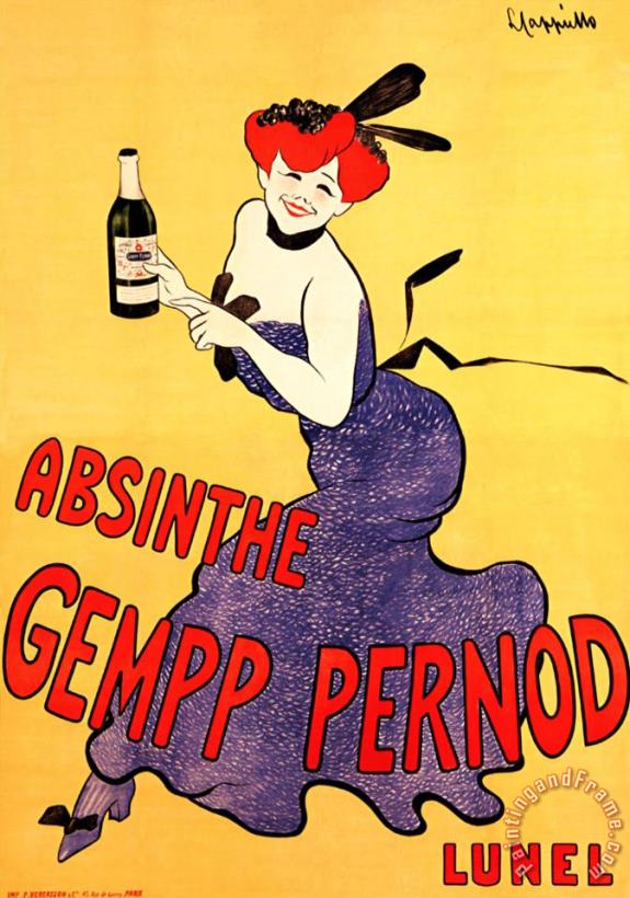 The Absinthe Gempp Pernod painting - Leonetto Cappiello The Absinthe Gempp Pernod Art Print