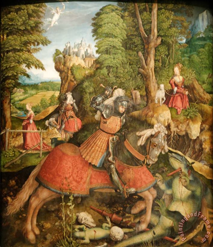 Leonhard Beck Saint George Killing The Dragon - 1515 Art Print