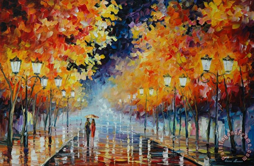 Couple In The Night painting - Leonid Afremov Couple In The Night Art Print