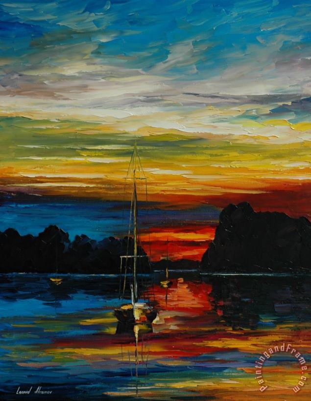 Leonid Afremov Drowned Sunset Art Painting