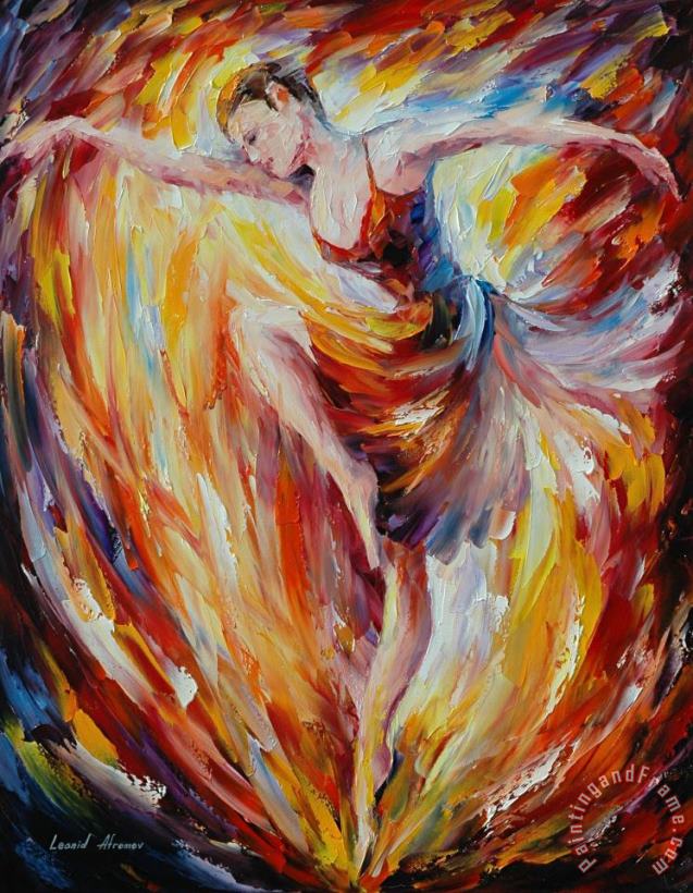 Leonid Afremov Flaming Dance Art Painting