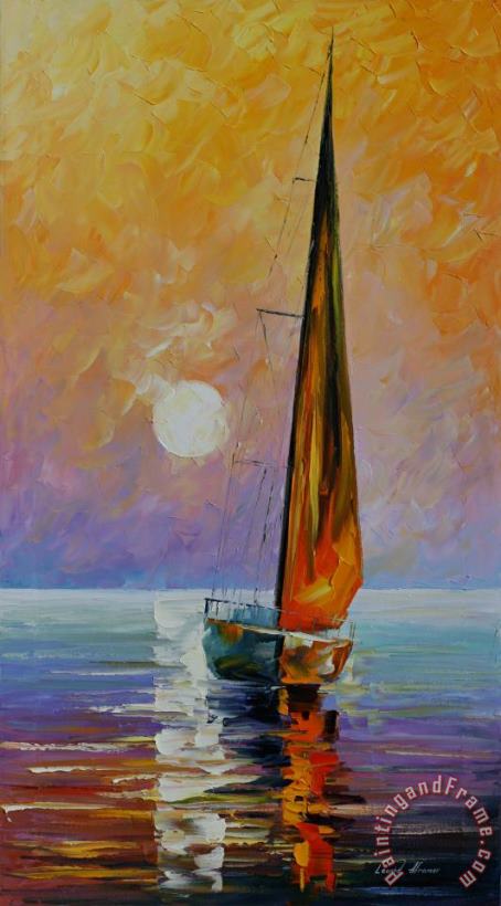 Leonid Afremov Gold Sail Art Painting