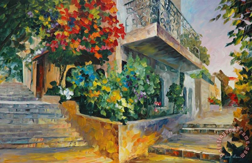 Leonid Afremov Jerusalem Garden On The Stones Art Painting