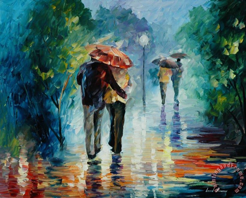 Lets Go Where Its Warm And Dry painting - Leonid Afremov Lets Go Where Its Warm And Dry Art Print