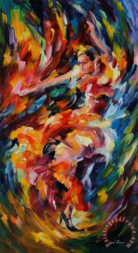 Magic Flamenco painting - Leonid Afremov Magic Flamenco Art Print