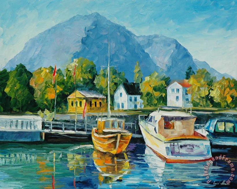 Mediterranean Noon painting - Leonid Afremov Mediterranean Noon Art Print
