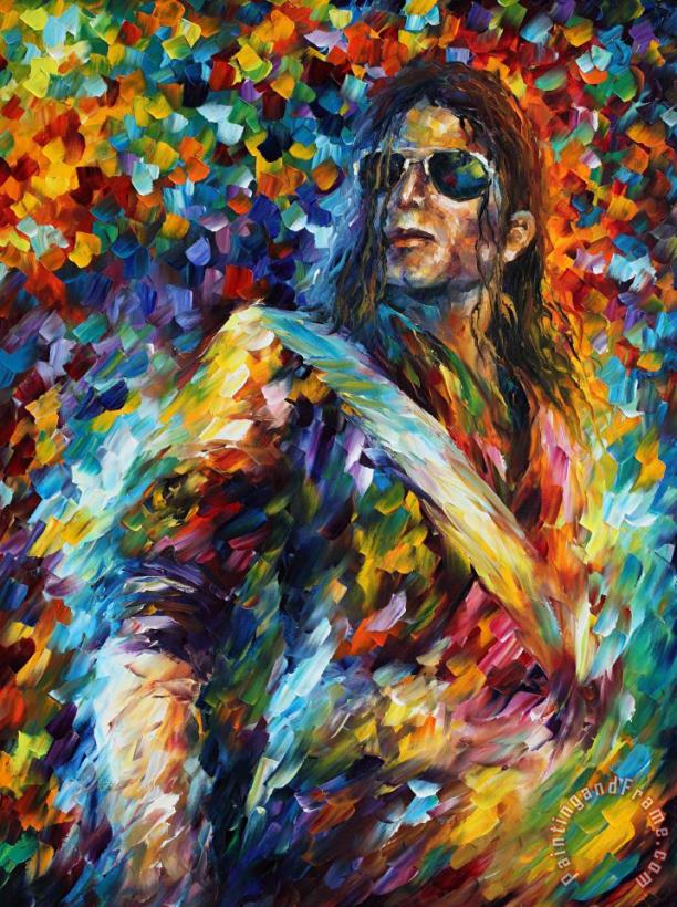 Leonid Afremov Michael Jackson Art Print