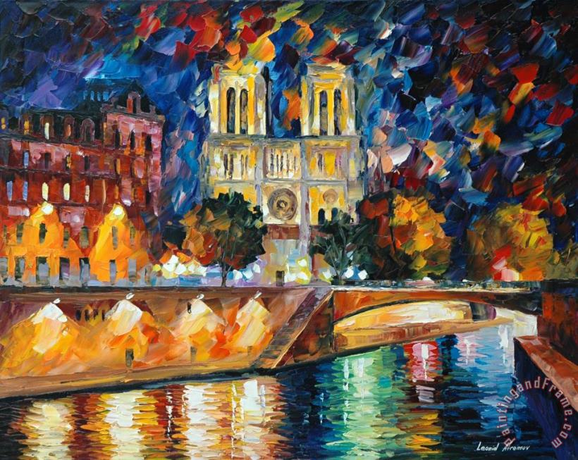 Leonid Afremov Paris Notredame Art Painting