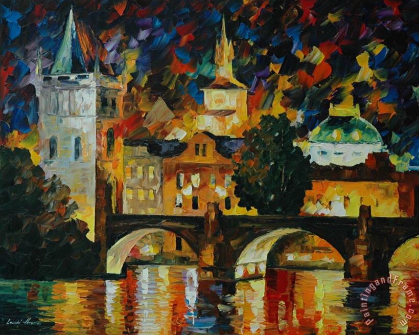 Prague painting - Leonid Afremov Prague Art Print