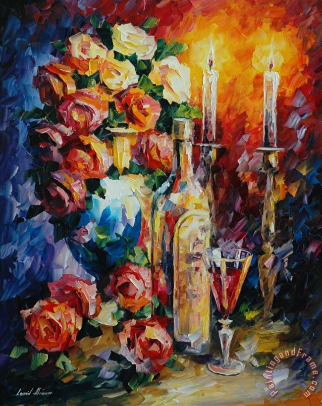 Leonid Afremov Red Wine Art Painting