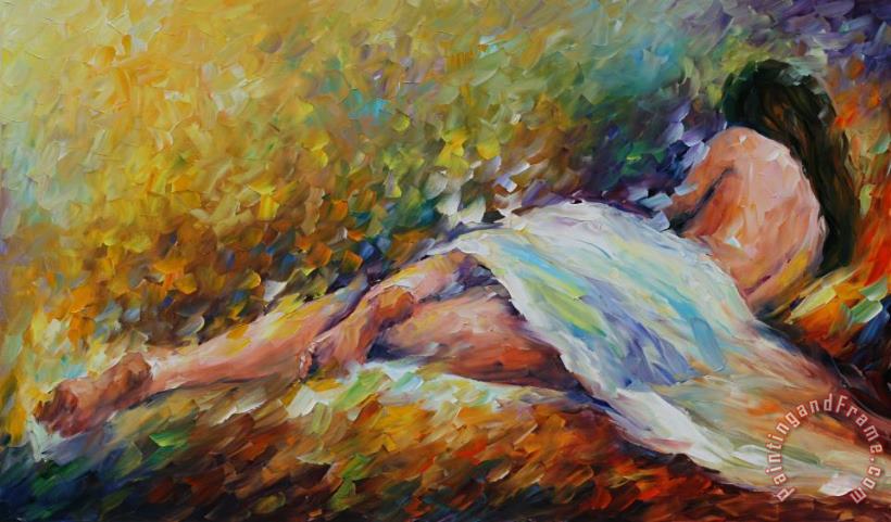 Resting painting - Leonid Afremov Resting Art Print