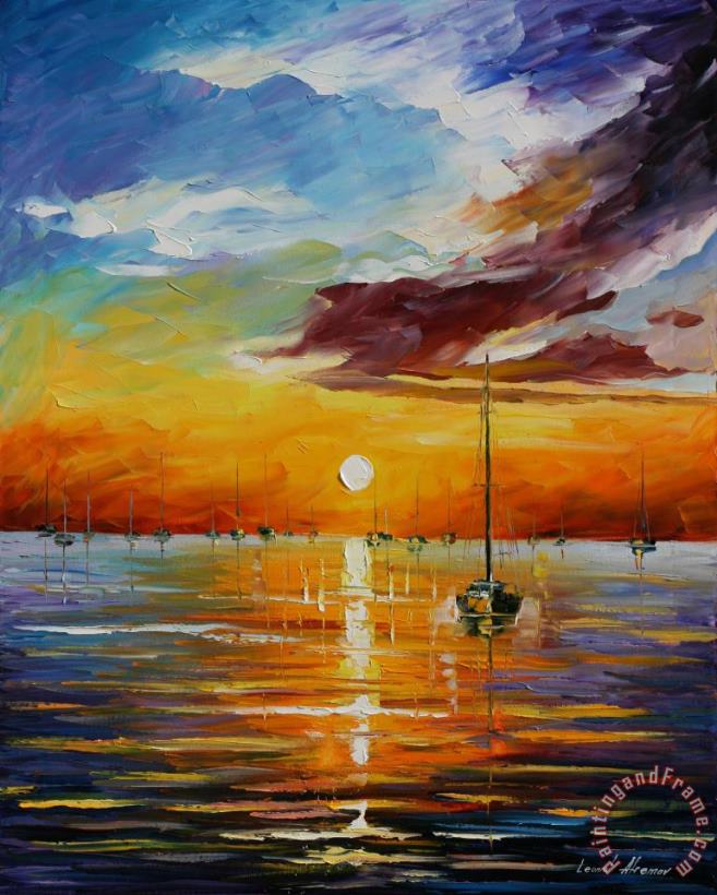 Resting With The Sun painting - Leonid Afremov Resting With The Sun Art Print