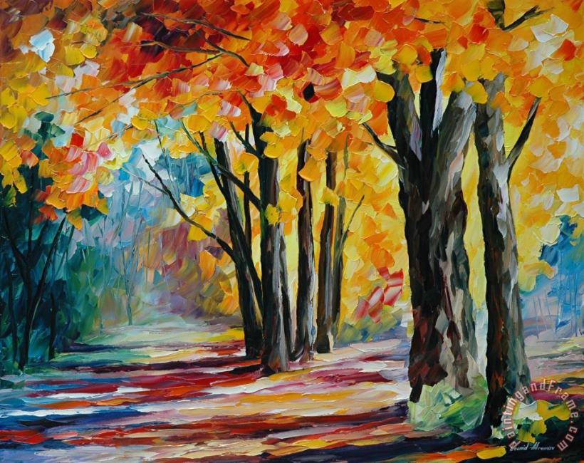 Sunny October painting - Leonid Afremov Sunny October Art Print