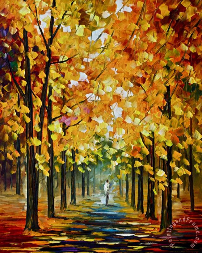 The Gold Of Fall painting - Leonid Afremov The Gold Of Fall Art Print