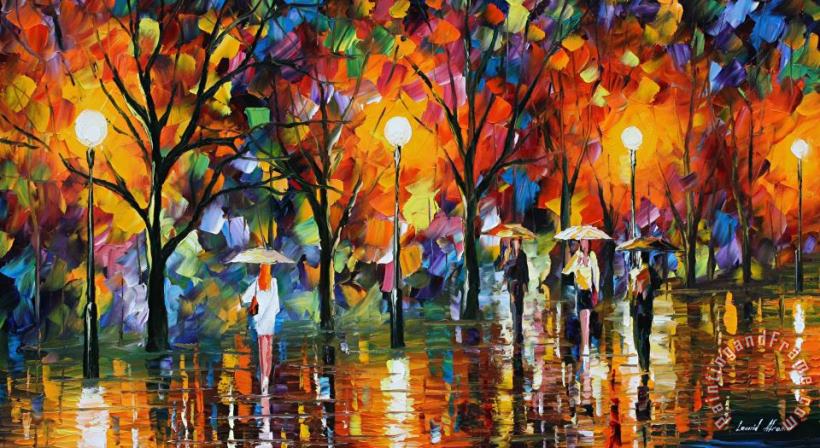 The Song Of Rain painting - Leonid Afremov The Song Of Rain Art Print