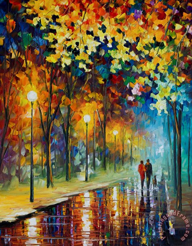 Leonid Afremov The Warmth Of Friends Art Painting