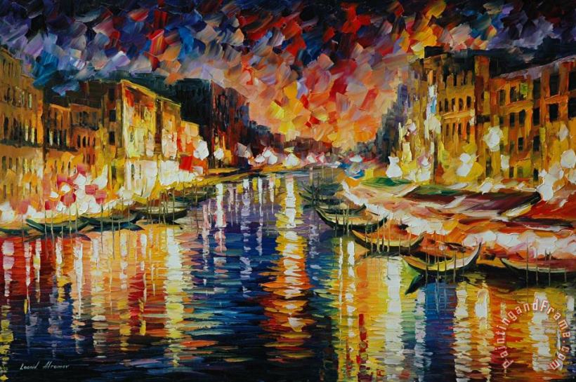 Leonid Afremov Venice Grand Canal Art Painting