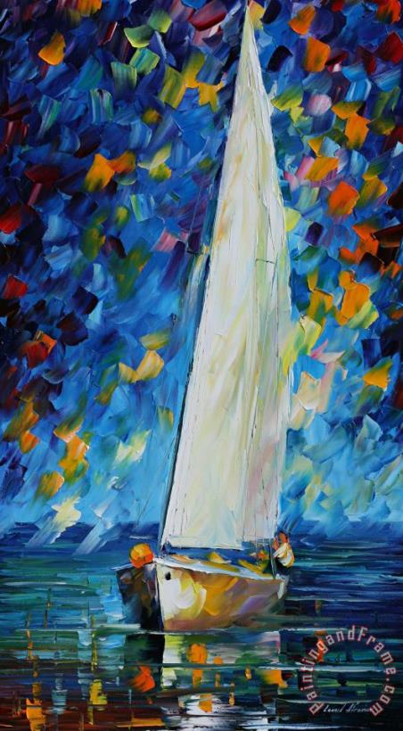Leonid Afremov White Sail Art Painting