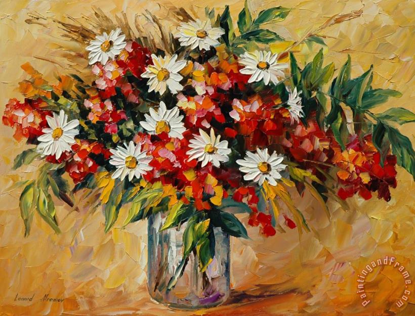 Leonid Afremov Wildflowers Art Print